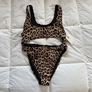 New Good American Cheetah Bikini Size 5